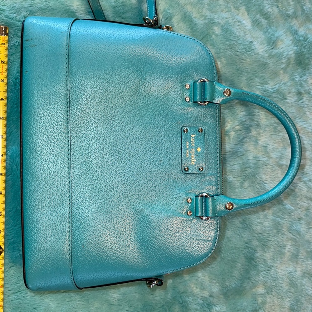 Kate Spade Turquoise Satchel Crossbody Dome Shape